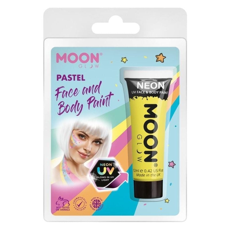 Size Chart Moon Glow Pastel Neon UV Face Paint Clamshell, 12ml Costume Make Up