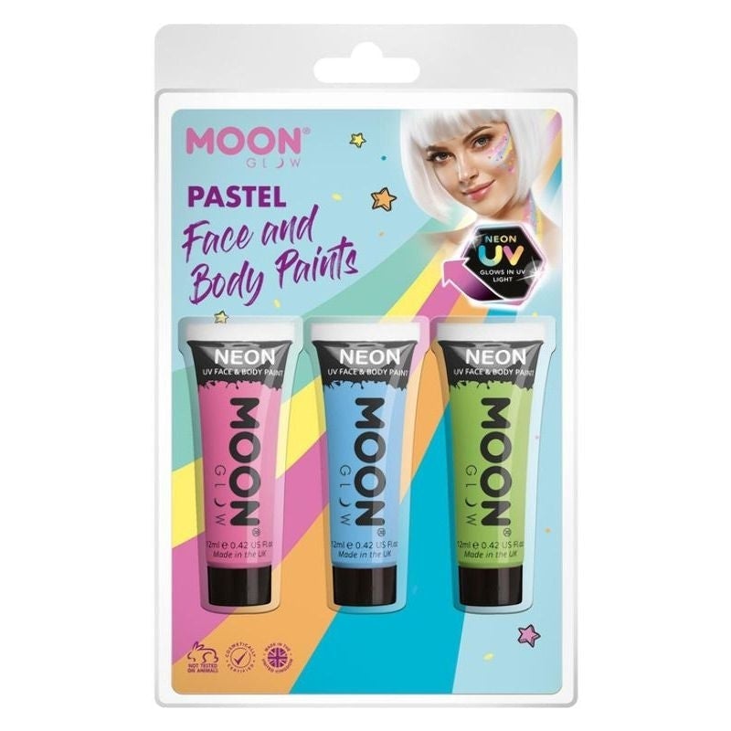 Moon Glow Pastel Neon UV Face Paint M33700 Costume Make Up 2