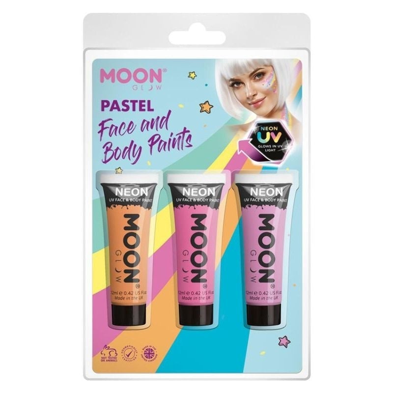 Moon Glow Pastel Neon UV Face Paint M33700 Costume Make Up 3