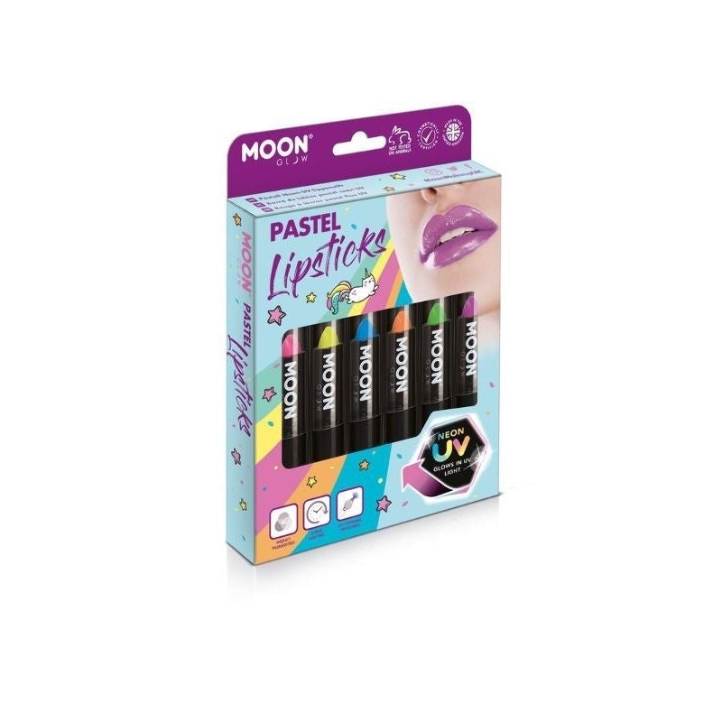 Moon Glow Pastel Neon UV Lipstick Assorted Boxset Costume Make Up 1