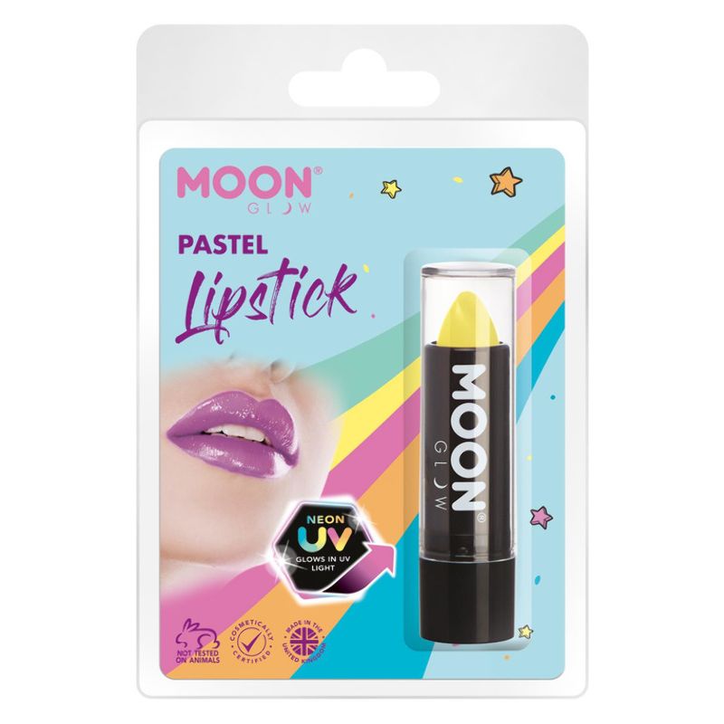 Moon Glow Pastel Neon UV Pastel Yellow Lipstick 4.2g Costume Make Up 1