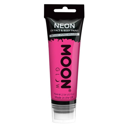 Moon Glow Supersize Intense Neon UV Pink Face Paint 75ml Costume Make Up 1