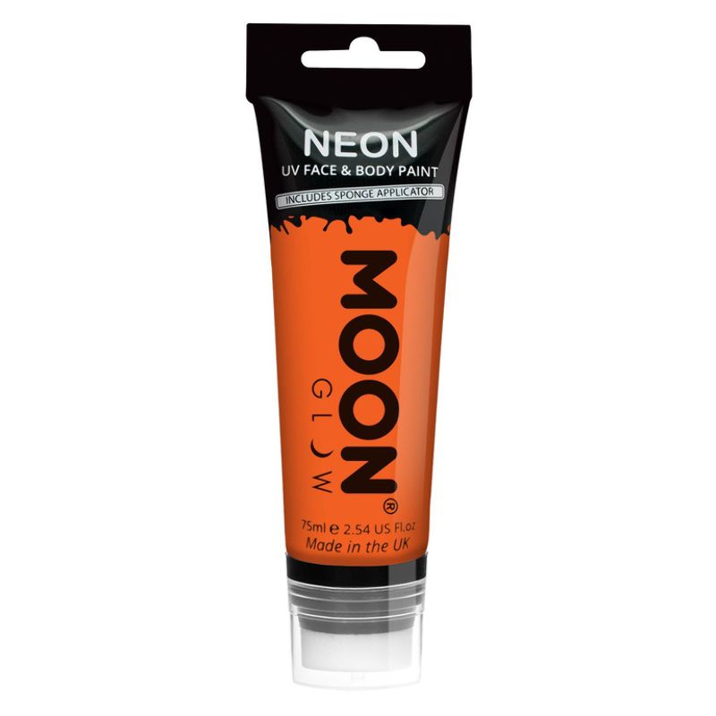 Moon Glow Supersize Intense Orange Neon UV Face Paint 75ml Costume Make Up 1