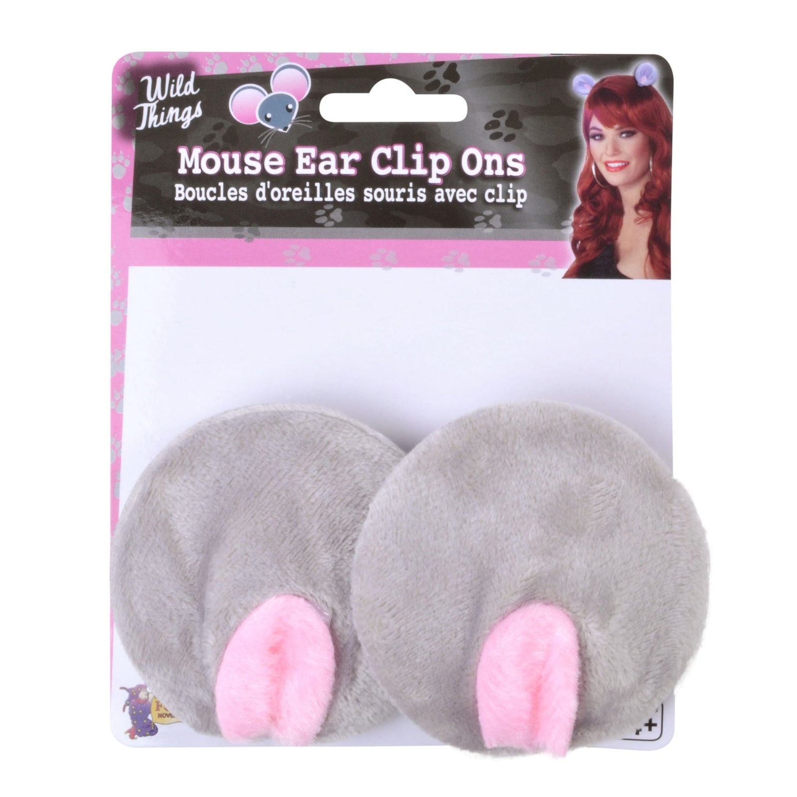 Mouse Ears Clip on Grey Animal 1