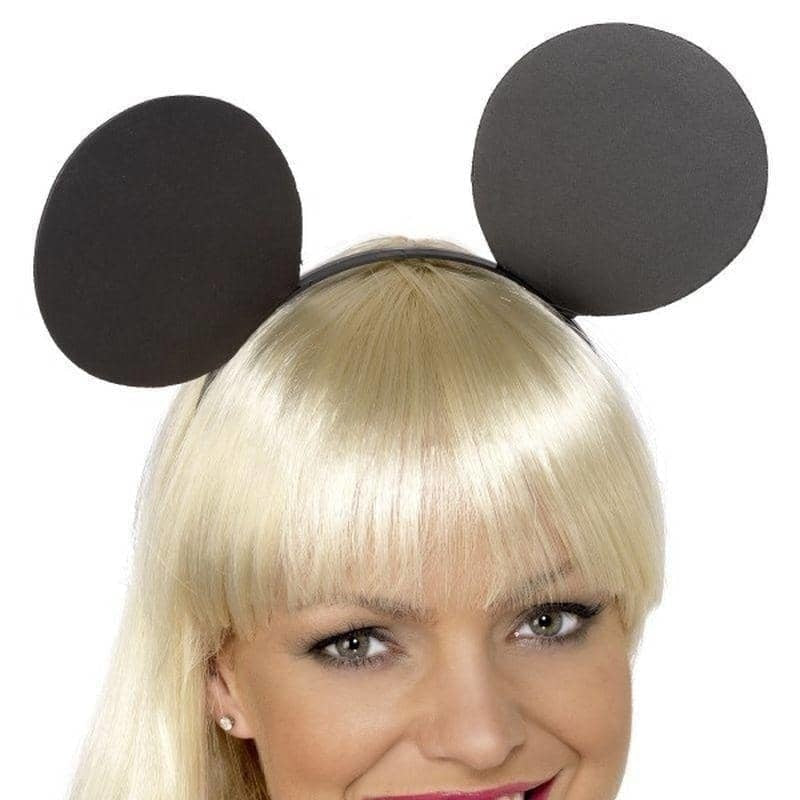 Mouse Ears On Headband Adult Black EVA Adult Costume Accessory 2
