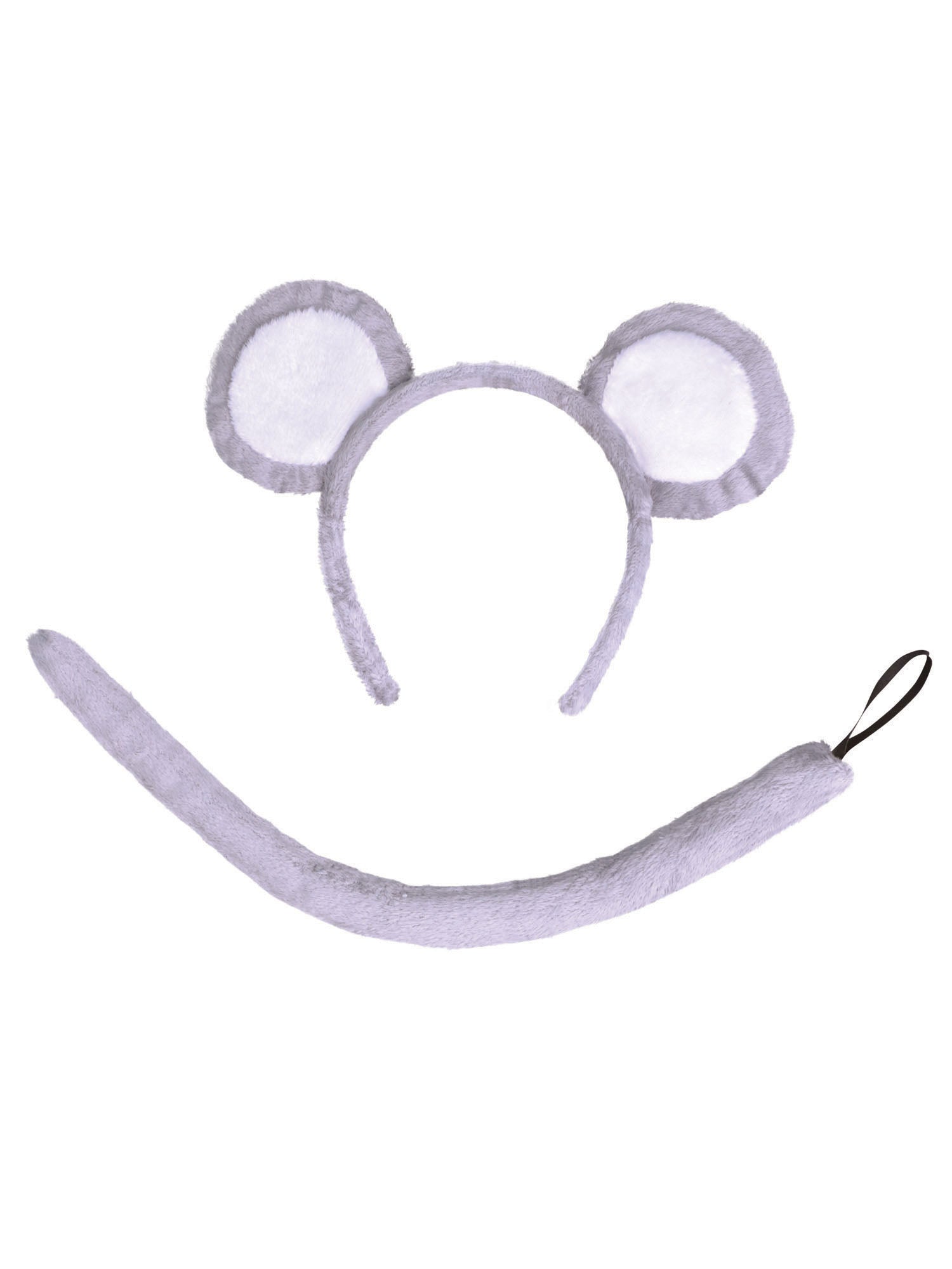 Mouse Set Grey Ears with Tail Kids Costume Kit Instant Disguise 2