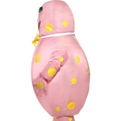 Mr Blobby Costume Licensed Adult Pink Yellow Inflatable 3