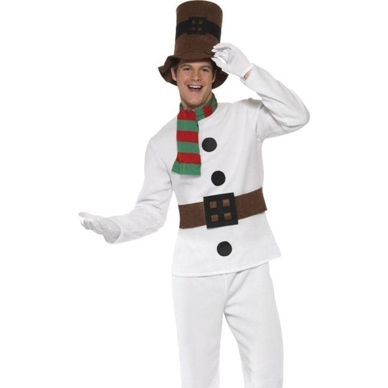 Mr Snowman Costume Adult White Suit 3