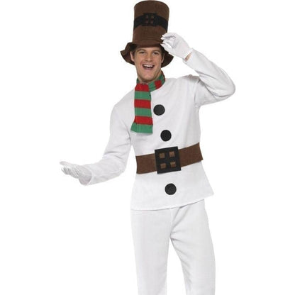 Mr Snowman Costume Adult White Suit 3