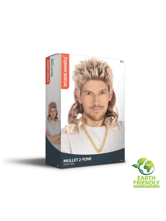 Mullet Wig 2 Tone Blonde 1980s Hair 2