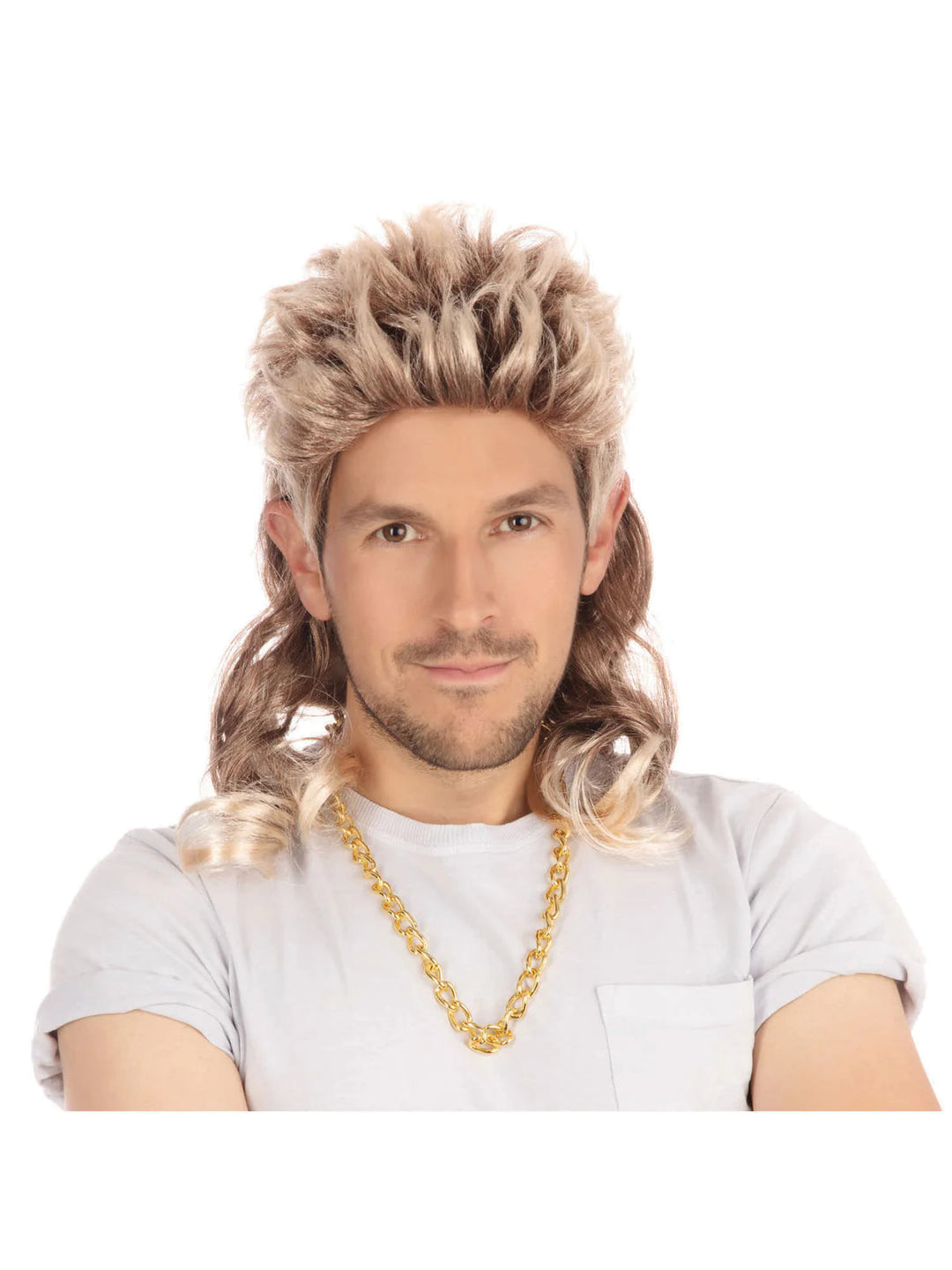 Mullet Wig 2 Tone Blonde 1980s Hair Mullet Wig 2 Tone Blonde 1980s Hair