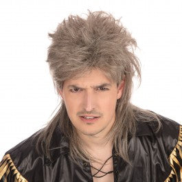 Mullet Wig Deluxe Brown Blonde 1980s Hair 1