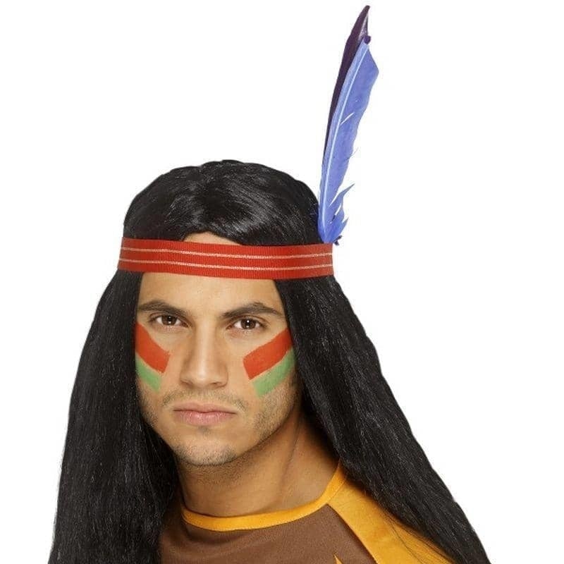 Native American Inspired Brave Wig Adult Black_1
