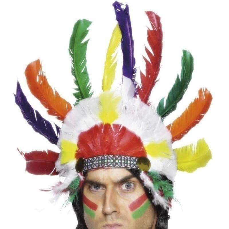 Native American Inspired Headdress Adult Multi_1