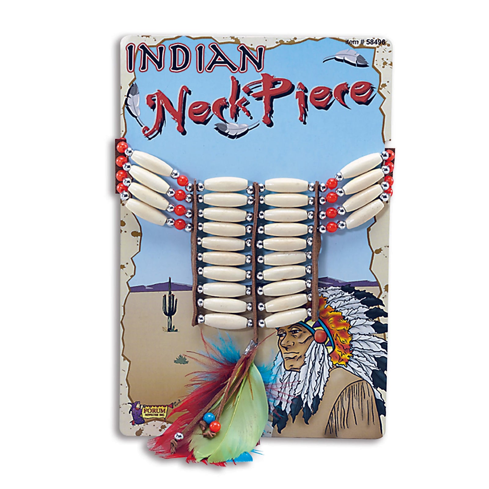 Native American Inspired Indian Necklace Deluxe Costume Accessories Unisex 1