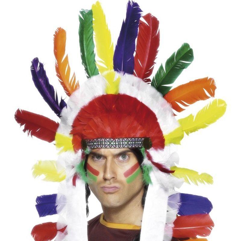 Native American Inspired Long Chief Headdress Adult 1