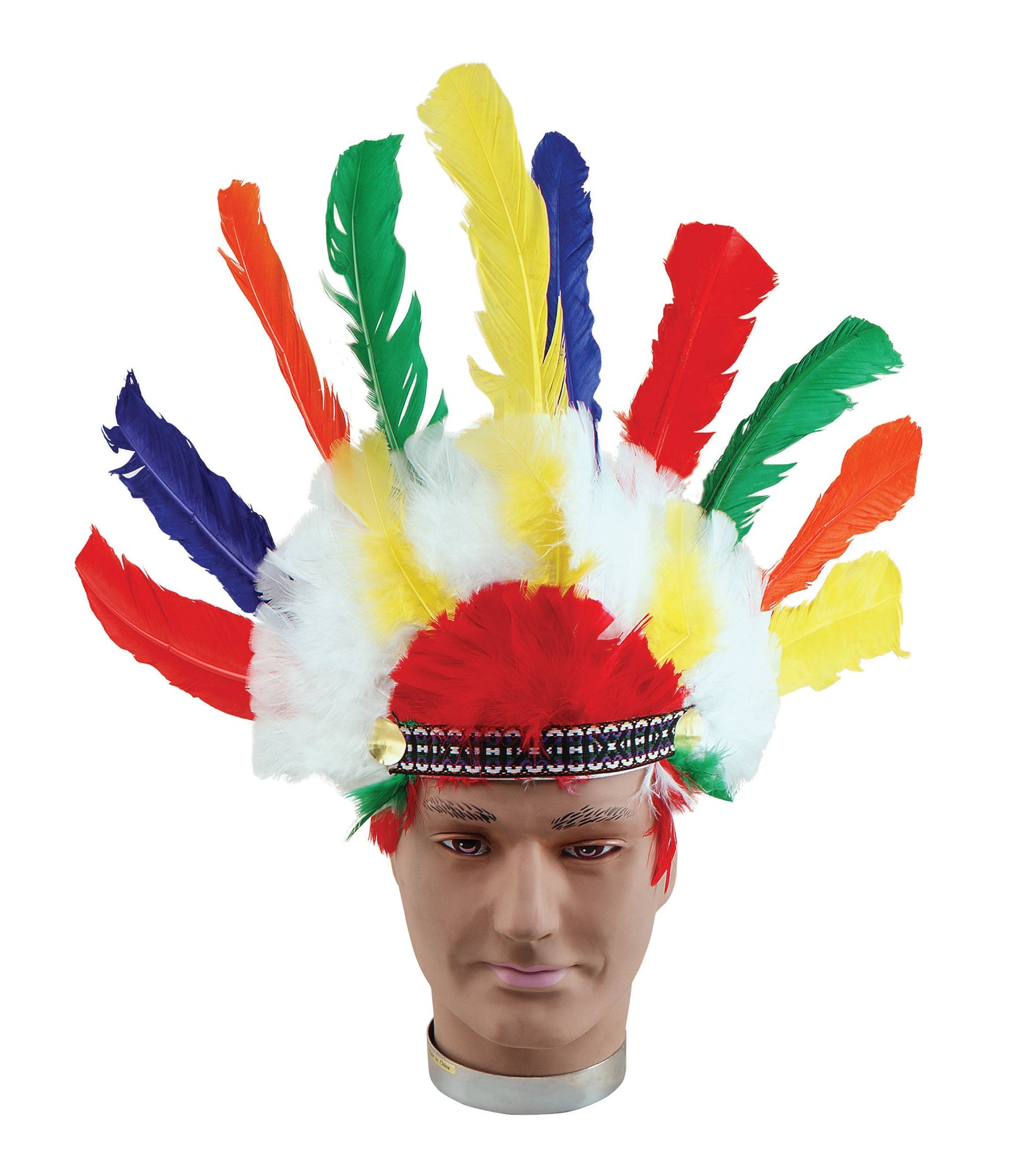 Native American Inspired Mens Indian Headress Adult Costume Accessories Male Halloween 1