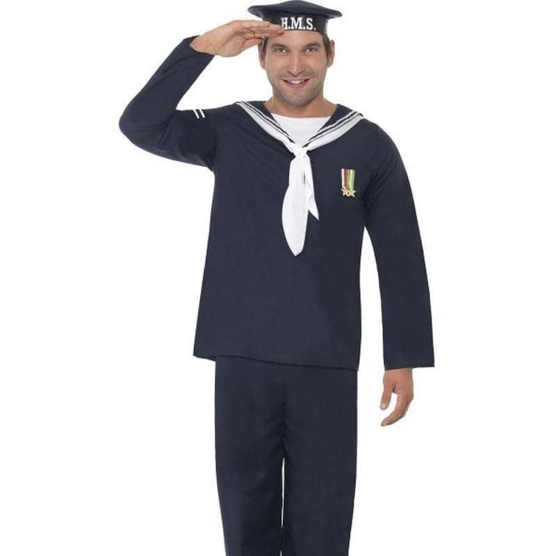 Naval Seaman Adult Blue Costume Trousers Top Hat 1