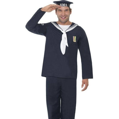 Naval Seaman Adult Blue Costume Trousers Top Hat 1