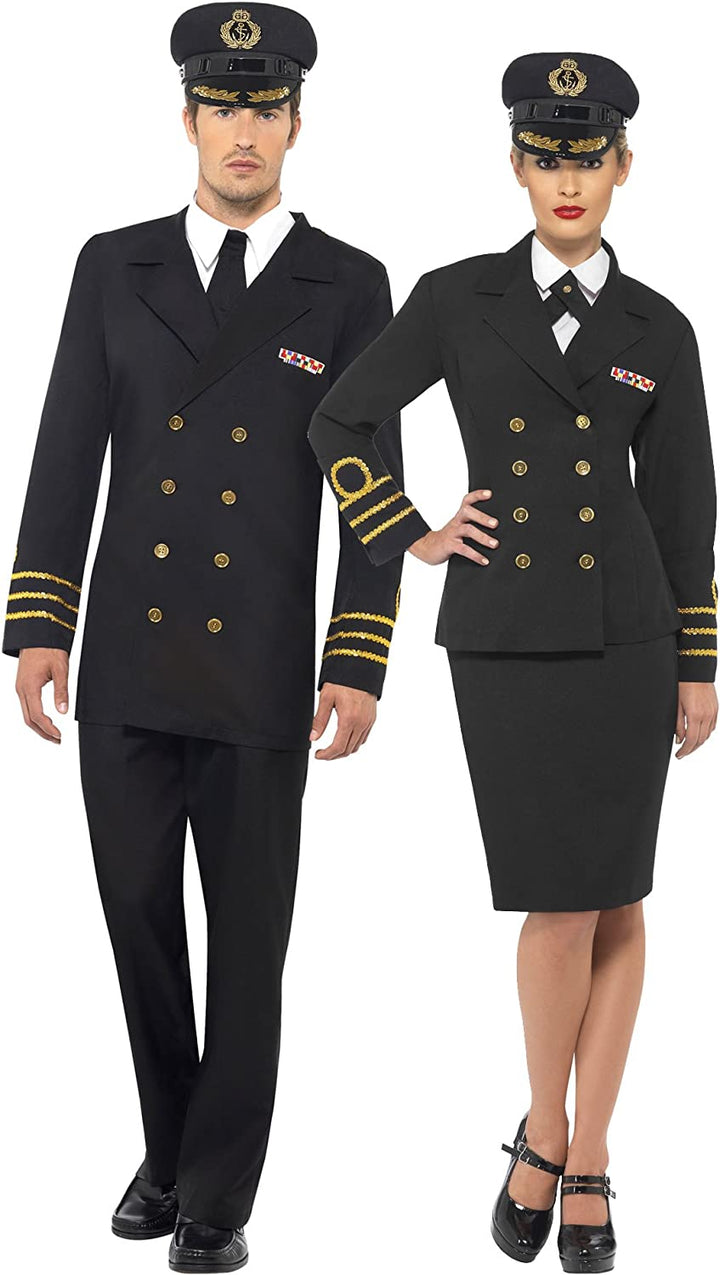Navy Officer Authentic Adult Black Uniform Suit Costume