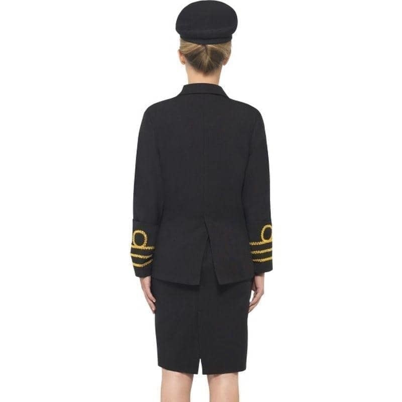 Navy Officer Ladies Costume Black Jacket Skirt Hat 3