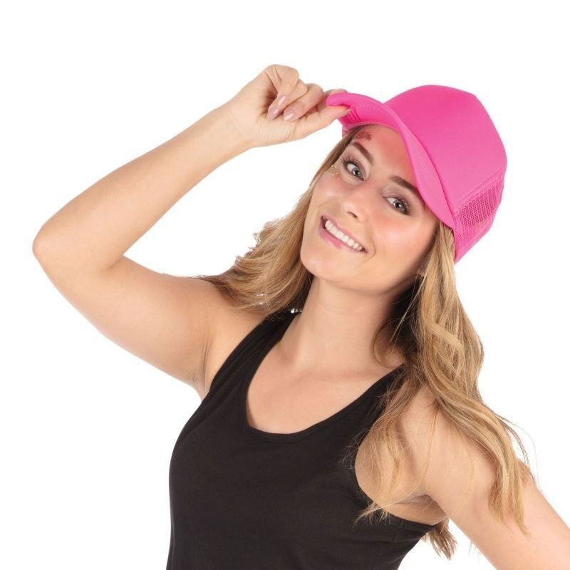 Neon Cap Pink Costume Accessory 1