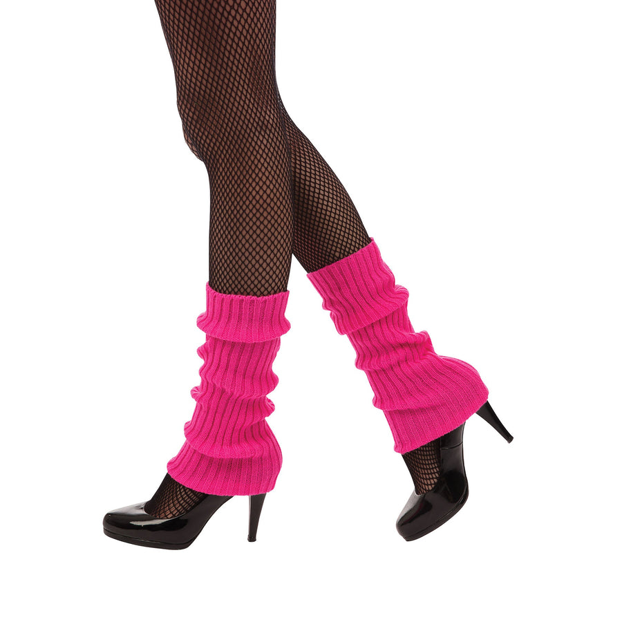 Neon Pink 1980s Leg Warmer Costume Accessory_1