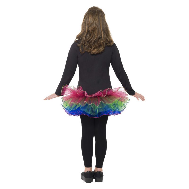 Neon Skeleton Girl Costume Neon Multi-Coloured Child 2