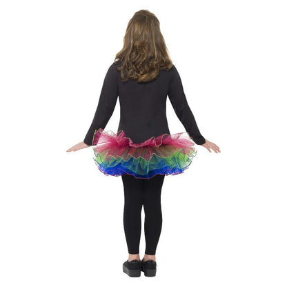 Neon Skeleton Girl Costume Neon Multi-Coloured Child 2