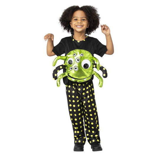 Neon Spider Costume Child White Red 1