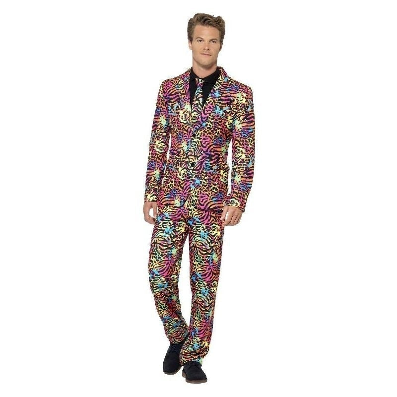 Neon Suit Adult Jacket Trousers Tie Set Costume_2