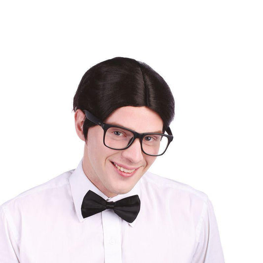 Nerd Wig 1950s Geek Centre Parting 2