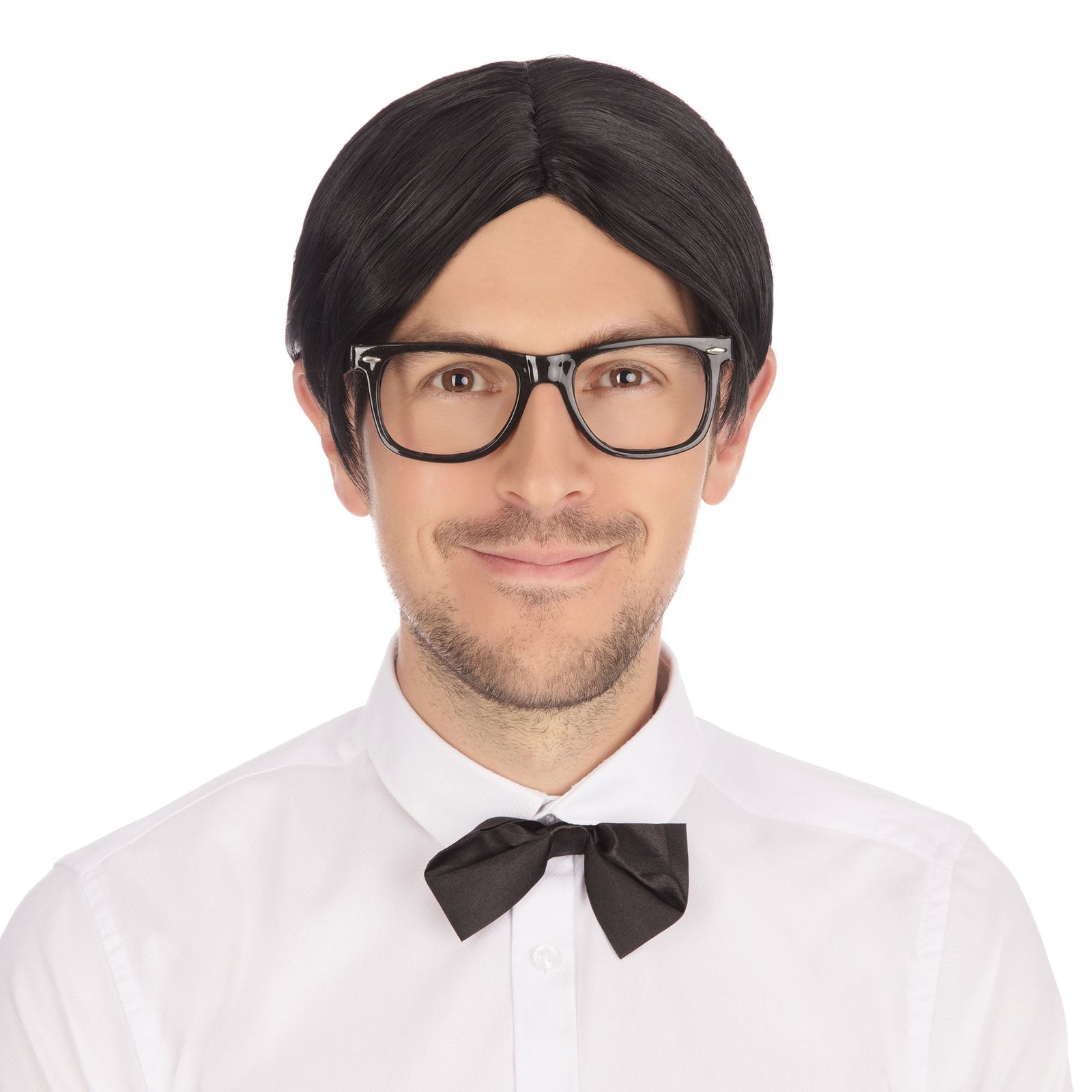 Nerd Wig 1950s Geek Centre Parting 1