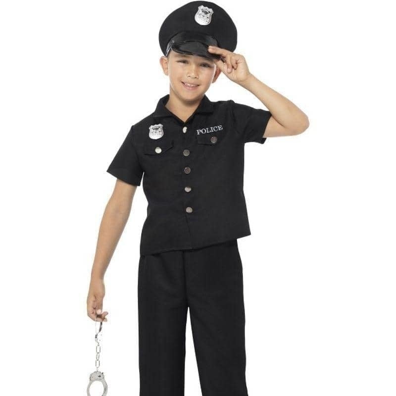 New York Cop Costume Kids Black_1