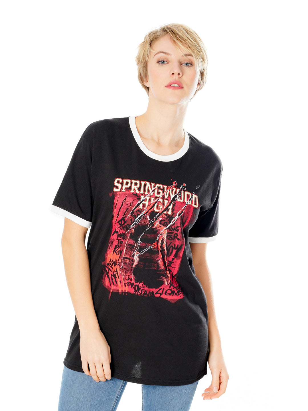 Nightmare On Elm Street Springwood High T Shirt_4