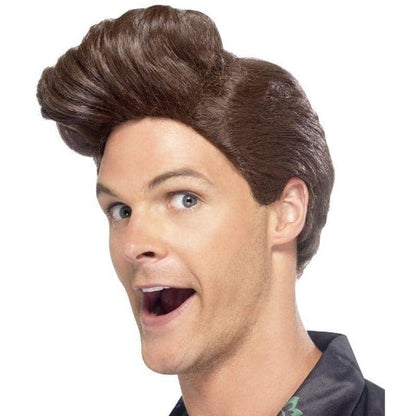 Nineties Detective Wig Adult Brown 1