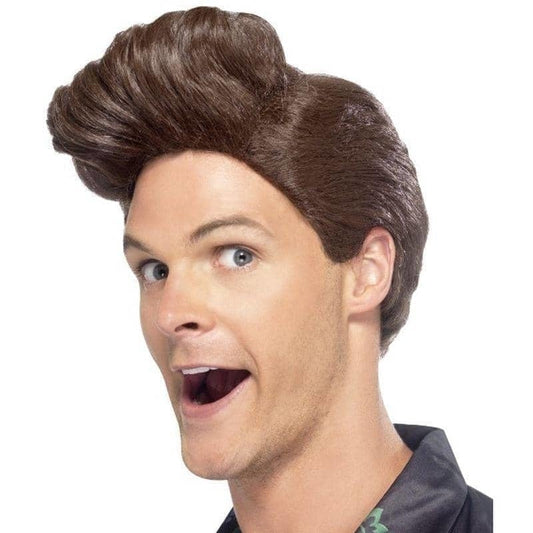 Nineties Detective Wig Adult Brown 1