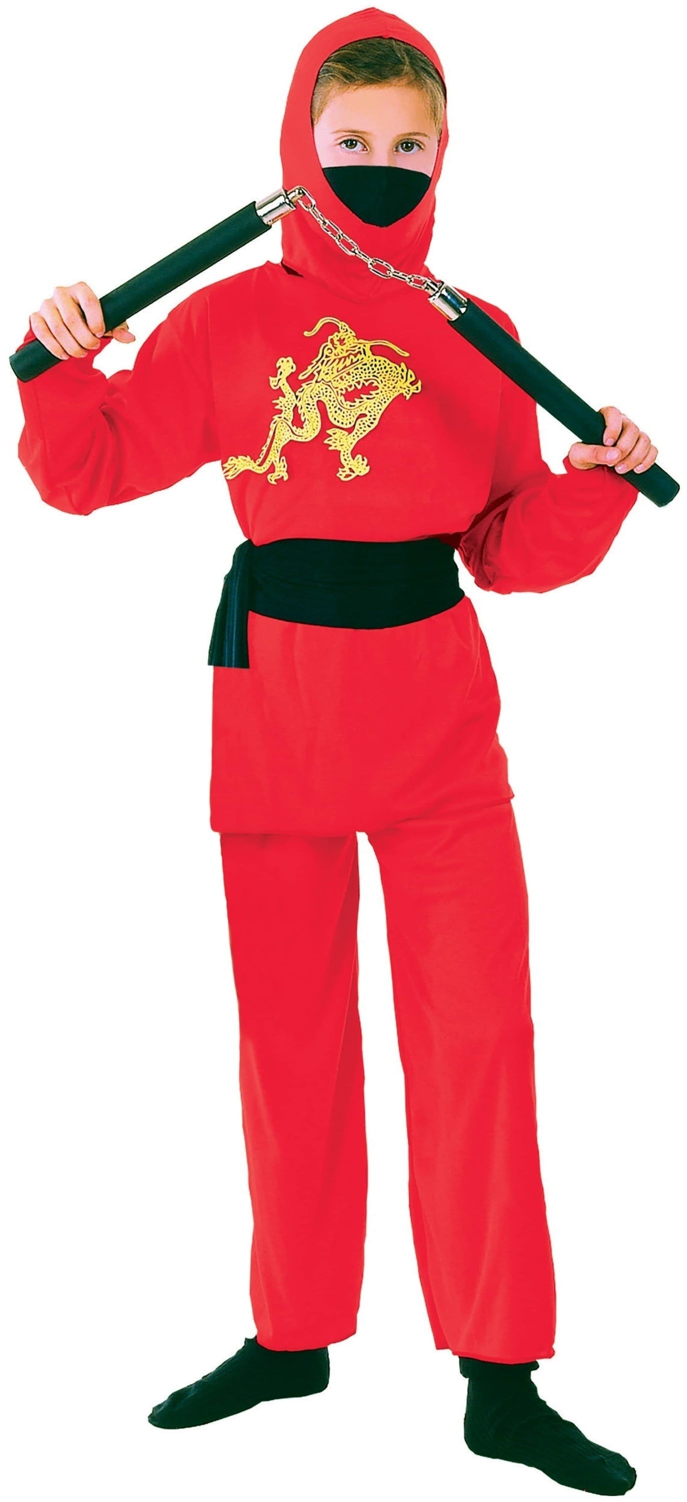 Ninja Red Childrens Costume 1