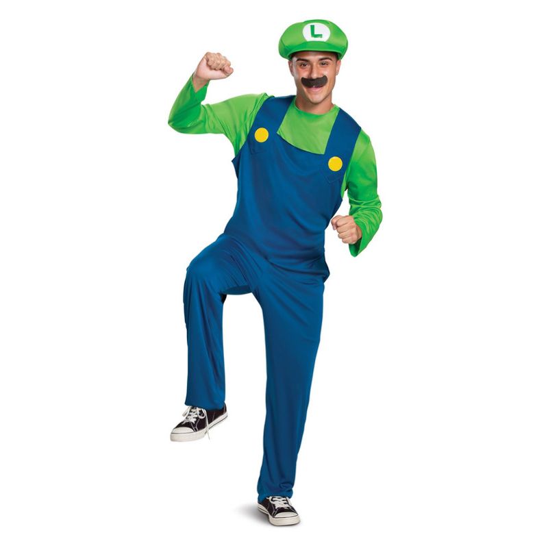 Nintendo Super Mario Brothers Luigi Classic Adult Green 1