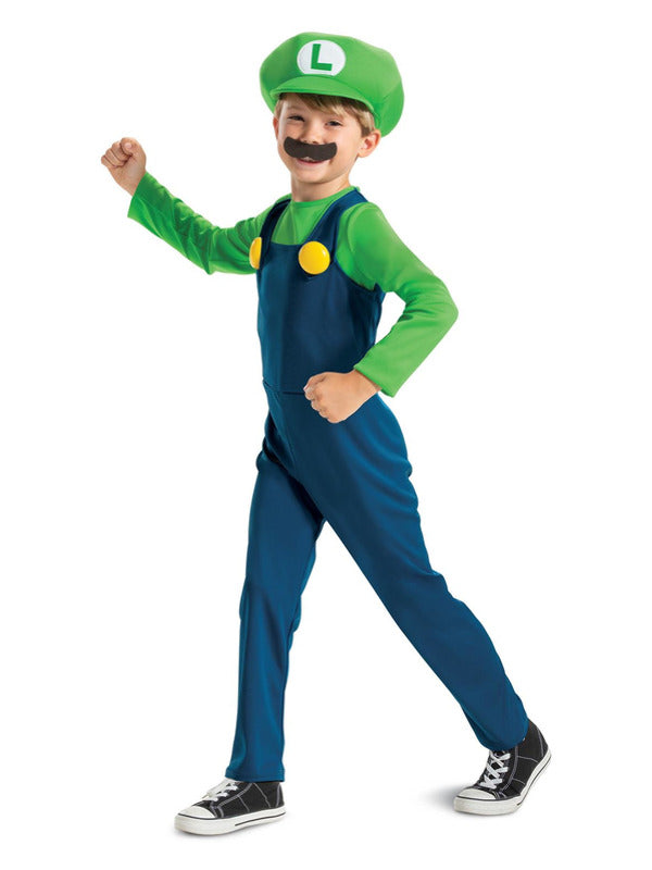 Nintendo Super Mario Brothers Luigi Costume Child 1