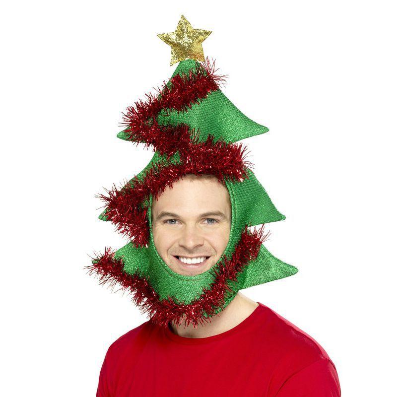 Novelty Christmas Tree Hat Smiffys Adult Green 1