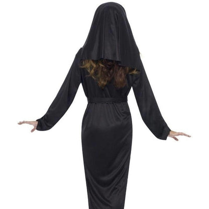 Nun Costume Adult Black White Head Scarf 3