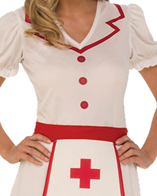 Nurse Costume Adult Classic White Dress_4