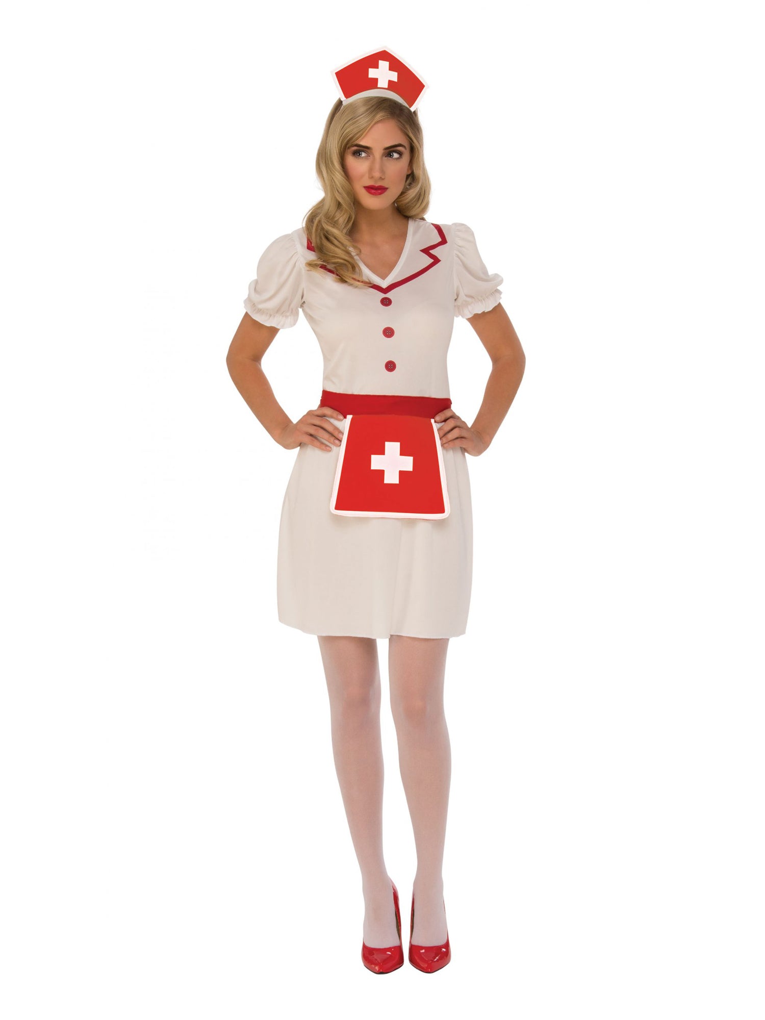 Nurse Costume Adult Classic White Dress 1