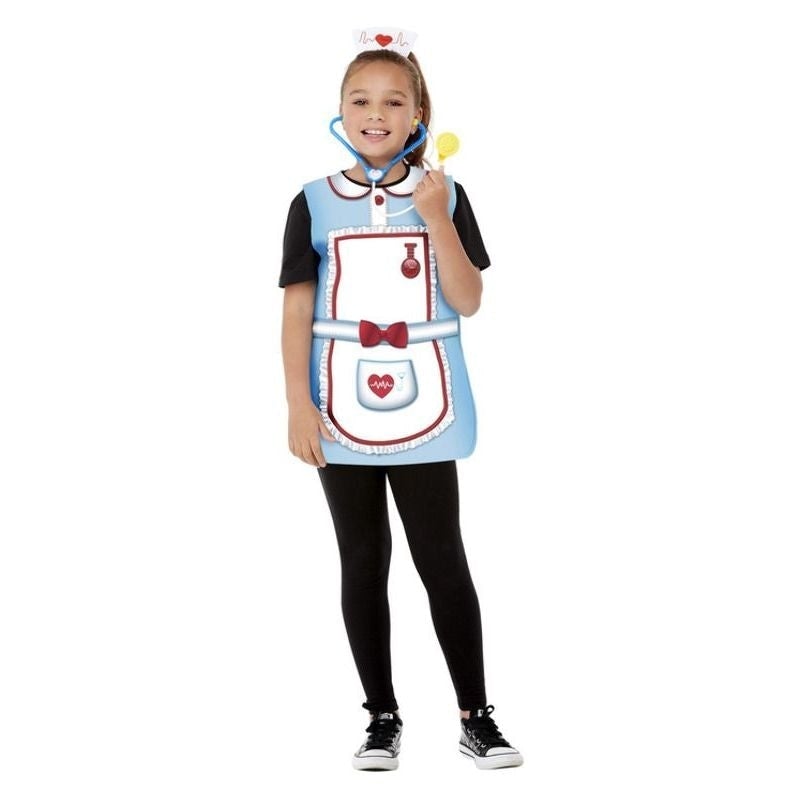 Nurse Kit Kids Blue and White Tabard Stethoscope Headband 1