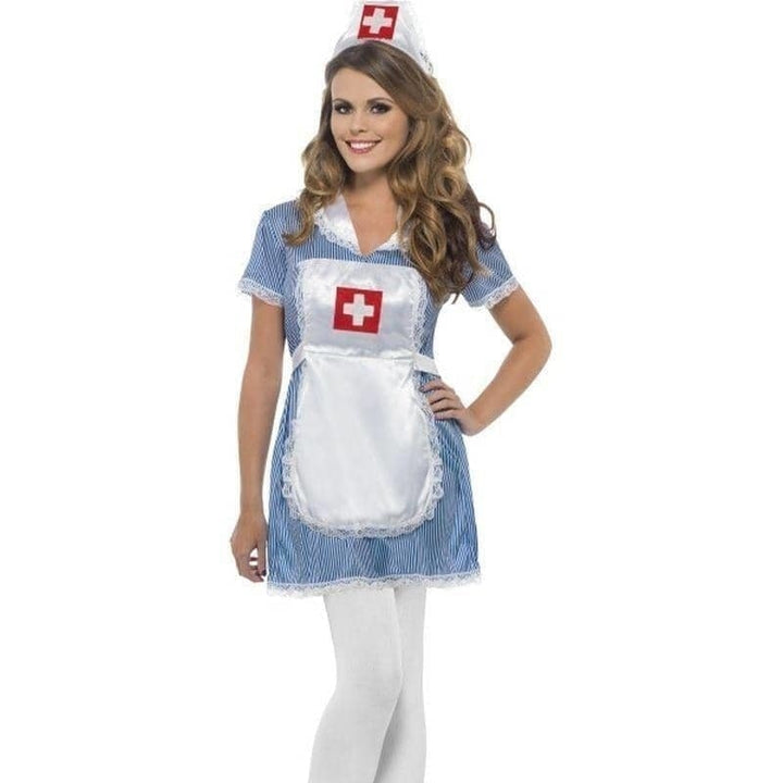 Nurse Naughty Costume Adult Blue White_1