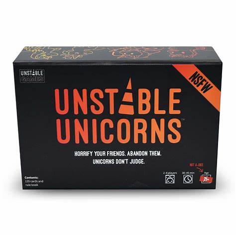 Unstable Unicorns NSFW Base Game Card Game by TeeTurtle