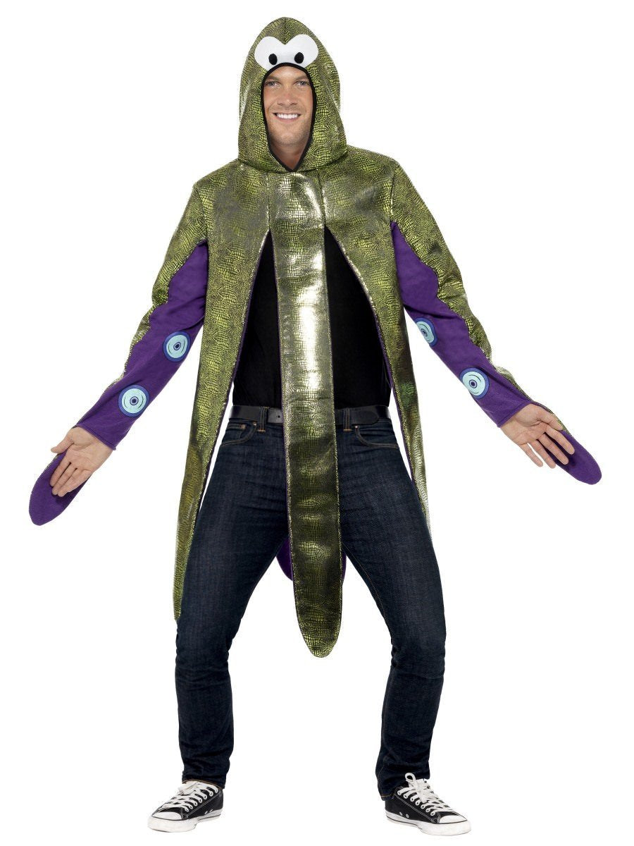 Octopus Costume Foam Bonded Adult Purple Hooded Tabard 2