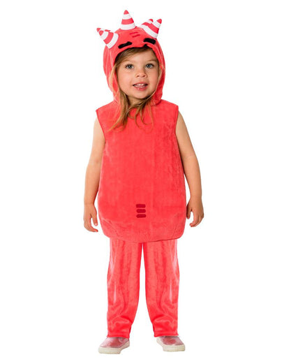 Oddbods Fuse Kids Fur Costume Red 2