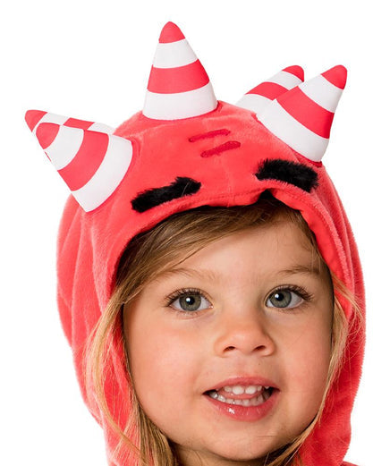 Oddbods Fuse Kids Fur Costume Red 3